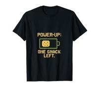 Power-Up: One Snack Left 8-Bit Gaming Parodie T-Shirt