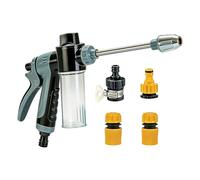 Power Washer Nozzle - Metal Adjustable Hose Sprayer 25cm | High Pressure Cleaning Wand With Threaded Joint Connector For Car Wash Patio Deck Driveway | For Yard Lawn Balcony Plant Watering Pet Bath Ga