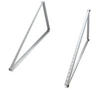 Power Werk - Support pour panneau solaire jusqu'à 118 cm - Toit plat PV - Réglable de 0 à 90 ° - Kit - Aluminium - Matériel de montage