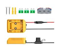 Power Wheel Kit de conversion de batterie 3,3 mm² Câble onduleur moteur | Avec interrupteur marche/arrêt, fusible, bornier, kit de mise à niveau de batterie pour robot camp, éclairage, ventilateur