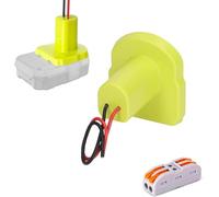 Power Wheels Adaptateur De Batterie, 3,35 × 2,95 × 2,76 Pouces D'alimentation De Batterie Connexion Robuste Installation Facile Adaptateur D'alimentation Avec 5,51 Pouces Longueur Câble Pour 18V P107