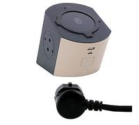 Station de Charge sans Fil 3 en 1 pour téléphone Portable avec Prise Schuko USB C et USB A et câble d'alimentation de 2 m