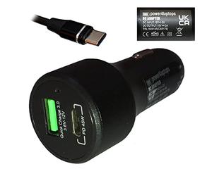 Power4Laptops Adaptateur CC Chargeur de Voiture Alimentation pour Ordinateur Portable Compatible avec ASUS Chromebook CX1400CNA-AS44FV