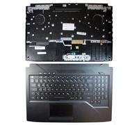 Power4Laptops Allemande avec topcase et touchpad Noir Clavier pour Ordinateur Portable (PC) de Remplacement Compatible avec ASUS GL503VM-BI7N13