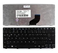 Power4Laptops Allemande Noir Clavier pour Ordinateur Portable (PC) de Remplacement Compatible avec Acer Aspire One D260-CG