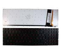 Power4Laptops Allemande Rétro-éclairé Noir Clavier pour Ordinateur Portable (PC) de Remplacement Compatible avec ASUS N550JV-CN201H