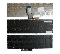 Power4Laptops Allemande Rétro-éclairé Noir Clavier pour Ordinateur Portable (PC) de Remplacement Compatible avec HP Pavilion 15-cc515nf