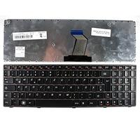 Power4Laptops Allemande Violet Cadre Noir Clavier pour Ordinateur Portable (PC) de Remplacement Compatible avec Lenovo Ideapad B590