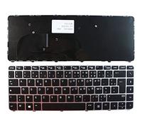 Power4Laptops Française Argent Cadre Noir Clavier pour Ordinateur Portable (PC) de Remplacement Compatible avec HP EliteBook 840 G3
