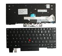 Power4Laptops Française avec Aiguille Noir Cadre Noir Clavier pour Ordinateur Portable (PC) de Remplacement Compatible avec Lenovo 01YP012