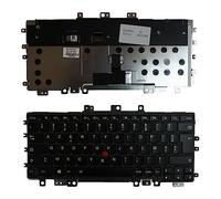 Power4Laptops Française avec Aiguille Noir Cadre Rétro-éclairé Noir Clavier pour Ordinateur Portable (PC) de Remplacement Compatible avec Lenovo 00JT595