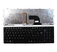 Power4Laptops Française Noir Cadre Rétro-éclairé Noir Clavier pour Ordinateur Portable (PC) de Remplacement Compatible avec Sony Vaio SVE1711A4E