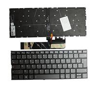 Power4Laptops Française Rétro-éclairé Gris Clavier pour Ordinateur Portable (PC) de Remplacement Compatible avec Lenovo IdeaPad Yoga 530-14IKB