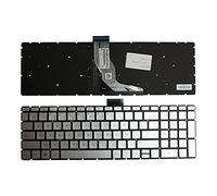 Power4Laptops Française Rétroéclairé Silver Clavier pour Ordinateur Portable (PC) de Remplacement Compatible avec HP Home 15-bs128ne