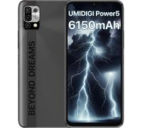 Power5 Telephone Portable(2023),6150Mah Batterie Smartphone 4+128Go/Tf 256Go,Plein Écran 6.53 ""Hd,Téléphone Pas Cher Android 11,Dual Sim(4G Lte Mondiale)+ Emplacement Sd Dédié,Face Id/Gps/Noir