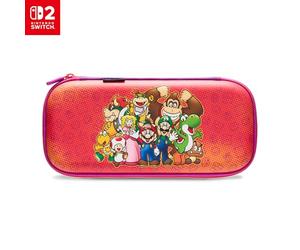 PowerA Boîtier Fin pour Nintendo Switch 2 - Mario et Ses Amis, sous Licence Officielle, Coque de Protection, Contient 10 Cartes de Jeu, Protection d'écran rembourrée, Support de Jeu intégré