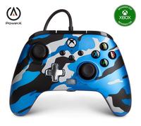 Manette filaire améliorée Xbox pour Xbox Séries X/S Camouflage Bleu Métallique