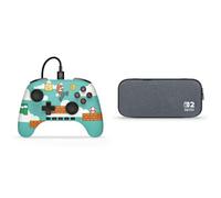 PowerA Manette filaire ADV NSW2 - Mario Time + Étui fin NSW2- Grey Pack