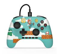 Manette filaire PowerA Advantage pour Nintendo Switch 2 - C'est l'heure de Mario, Sous licence officielle, Effet Hall, Boutons programmables, Manette Pro, Bouton C, Commandes audio intégrées