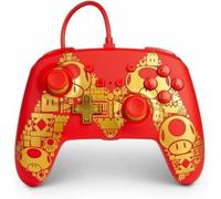 PowerA Manette filaire améliorée pour Nintendo Switch, modèle Switch OLED et Nintendo Switch Lite, accessoire de jeu, manette de jeu, manette filaire, sous licence officielle - Mario: Golden M
