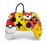 PowerA Manette filaire améliorée pour Nintendo Switch, modèle Switch OLED et Nintendo Switch Lite, accessoire de jeu, manette de jeu, manette filaire, sous licence officielle -Pokémon: Pikachu Pop Art