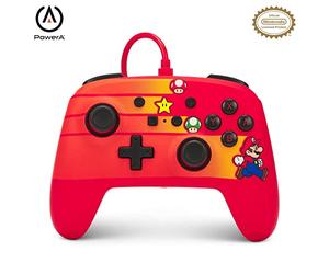 PowerA Manette filaire améliorée pour Nintendo Switch, modèle Switch OLED et Nintendo Switch Lite, accessoire de jeu, manette de jeu, manette filaire, sous licence officielle - Speedster Mario