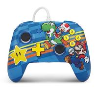 PowerA Manette filaire améliorée pour Nintendo Switch, modèle Switch OLED et Switch Lite, accessoire de jeu, manette de jeu, manette filaire, sous licence officielle -Mario: Amis du Mushroom Kingdom