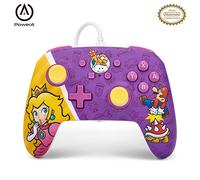 PowerA Manette filaire améliorée pour Nintendo Switch, modèle Switch OLED et Switch Lite, accessoire de jeu, manette de jeu, manette filaire, sous licence officielle - Mario: Princess Peach Battle