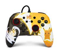PowerA Manette filaire améliorée pour Nintendo Switch, modèle Switch OLED et Switch Lite, accessoire de jeu, manette de jeu, manette filaire, sous licence officielle - Pokemon: Pikachu vs. Meowth