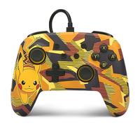 PowerA Manette filaire améliorée pour Nintendo Switch, modèle Switch OLED et Switch Lite, accessoire de jeu, manette de jeu, manette filaire, sous licence officielle -Pokemon:Pikachu CamouflageTempête