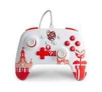 PowerA Manette filaire améliorée Super Mario Bros pour Nintendo Switch OLED Rouge et blanc