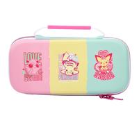 PowerA NSCS0125-01 Housse de protection pour console de jeux portable Nintendo Feutrine, Caoutchouc Vert, Rose, Jaune