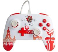 Powera Switch Enhanced Wired Controller - Mario Red/White Mario Blanc/Rouge Taille unique Unisex