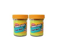 powerbait pâte appât biodégradable pour truites sunshinejaune twin pack 50 g