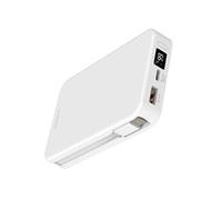 Powerbank 10 000 mAh avec câbles intégrés Blanc