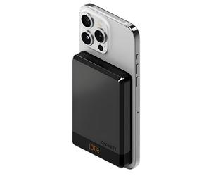 Powerbank 10 000mAh Sans Fil Fixation Magnétique Modèle MagSlim Ultra-Compact Noir