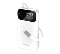 Powerbank 10000 mAh 22.5W avec câble intégré blanc