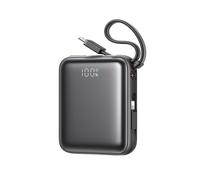 Powerbank 10000mAh 22.5W Câbles Intégrés Noir