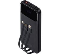 - Banque d'alimentation - 10000 mAh - 37 Wh - 22.5 Watt - 3 A - PD 3.0, QC 3.0 - 3 connecteurs de sortie (2 x USB-C, USB) - noir