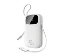 Powerbank 10000mAh 45W FC31 Qpow 3 z wyświetlaczem kablami USB-C iPhone Lightnin