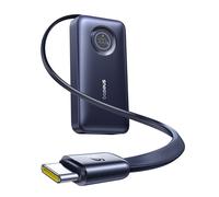Powerbank 10000mAh 45W USB-C EnerCore CR11 ze zwijanym kablem USB-C - czarny