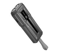 Powerbank 15000 mAh 2-en-1 avec Torche LED Haute Luminosité, Batterie Externe Charge Rapide PD 22.5W, Double Sortie USB-A/USB-C, Étanche IP54, Mode SOS - Idéal pour Voyage et Urgence (Noir)