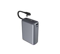 Powerbank 20000mAh 2 ports USB C 40W PD/QC Câble intégré Gris Sidéral + Garantie à vie Force Power