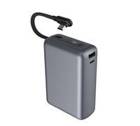 Force Power Powerbank 20000mAh 2 ports USB A+C 40W PD/QC câble intégré Gris Sidéral