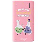 Powerbank 4000mAh de la Marque Mr. Wonderful avec Illustration et Texte en français sur Fond Rose. Capacité de 2 à 3 Charges