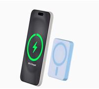 Force Power Powerbank 5000 mAh Compatible MagSafe Induction 15W Bleu