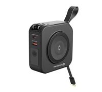 Powerbank All-in-One Pro MagSafe / USB / USB-C avec Prises internationales Noir