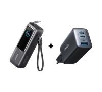 PowerBank Anker (25K, 165 W)+Anker Chargeur USB C (Nano II 65 W)