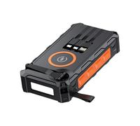 PowerBank Banque de charge solaire avec lumières LED intégrées, chargeur sans fil pliable avec fonction d'alarme SOS et boussole | Biker Walker 6,54 x 3,35 x 1,38 pouces Power Bank solaire légère