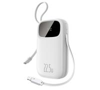 Batterie externe - BASEUS - EnerFill FC31 - 20 000 mAh - 22,5 W charge rapide - Câbles USB-C & Lightning intégrés